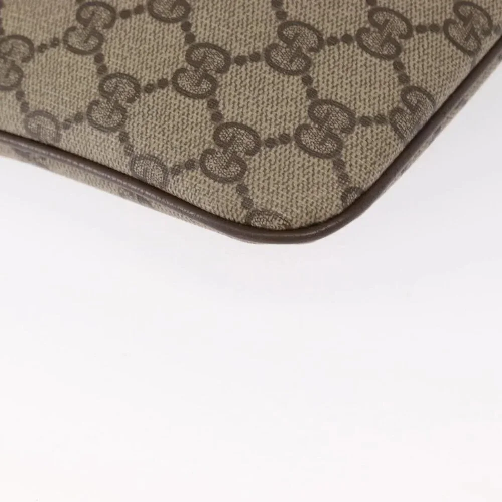 GUCCI GG Supreme Web Sherry Line Bag PVC Beige Gold 904 02 047 Auth ka922 - Picture 12 of 16